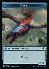 Drake // Aven Initiate Double-sided Token [Double Masters 2022 Tokens] | Nerdhalla Games