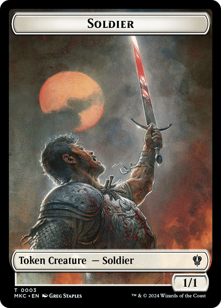 Soldier // Ogre Double-Sided Token [Murders at Karlov Manor Commander Tokens] | Nerdhalla Games