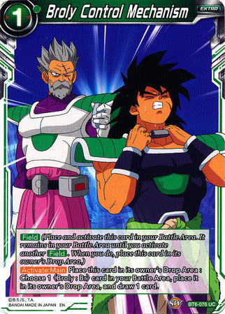 Broly Control Mechanism [BT6-076] | Nerdhalla Games