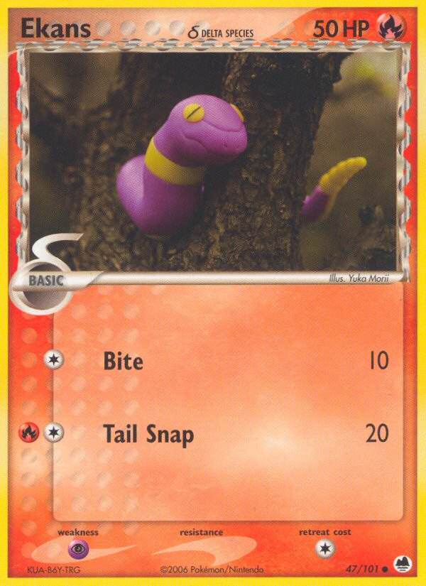 Ekans (47/101) (Delta Species) [EX: Dragon Frontiers] | Nerdhalla Games