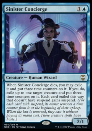 Sinister Concierge (Promo Pack) [Streets of New Capenna Commander Promos] | Nerdhalla Games