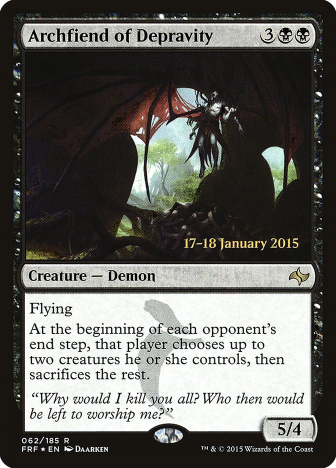 Archfiend of Depravity  [Fate Reforged Prerelease Promos] | Nerdhalla Games