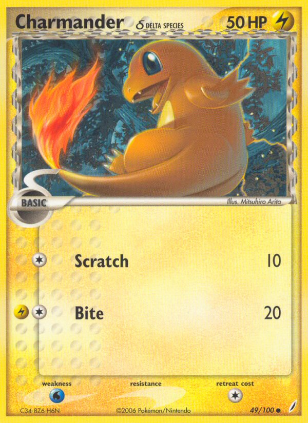 Charmander (49/100) (Delta Species) [EX: Crystal Guardians] | Nerdhalla Games