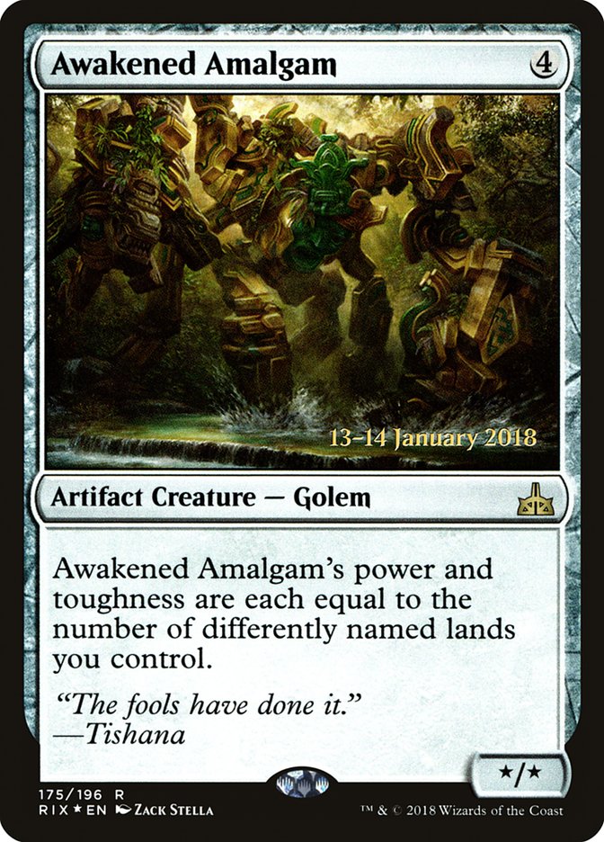 Awakened Amalgam [Rivals of Ixalan Prerelease Promos] | Nerdhalla Games