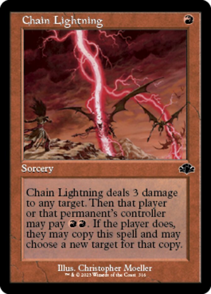 Chain Lightning (Retro) [Dominaria Remastered] | Nerdhalla Games