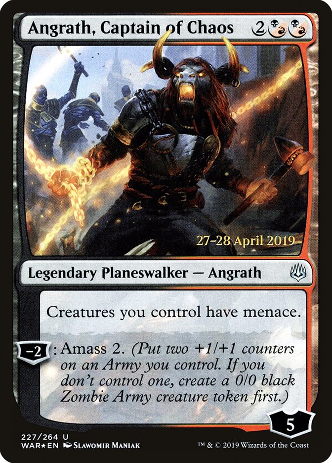 Angrath, Captain of Chaos  [War of the Spark Prerelease Promos] | Nerdhalla Games