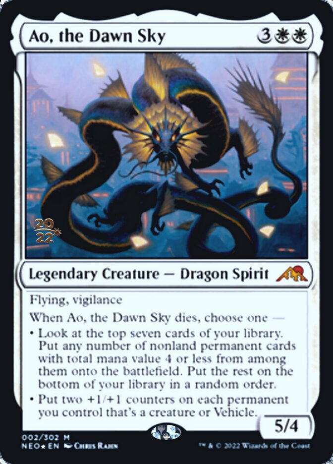 Ao, the Dawn Sky [Kamigawa: Neon Dynasty Prerelease Promos] | Nerdhalla Games