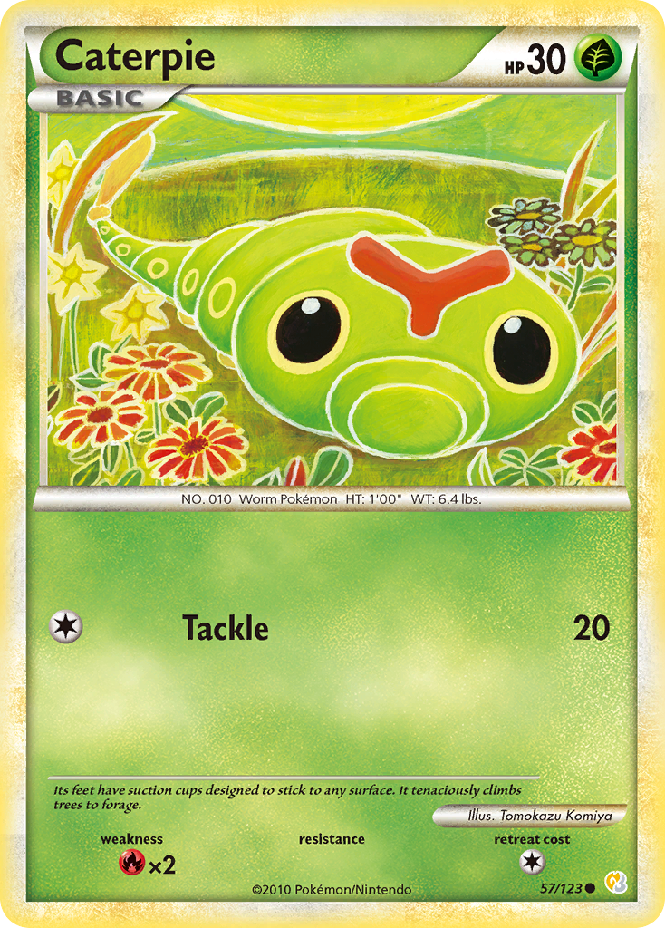 Caterpie (57/123) [HeartGold & SoulSilver: Base Set] | Nerdhalla Games