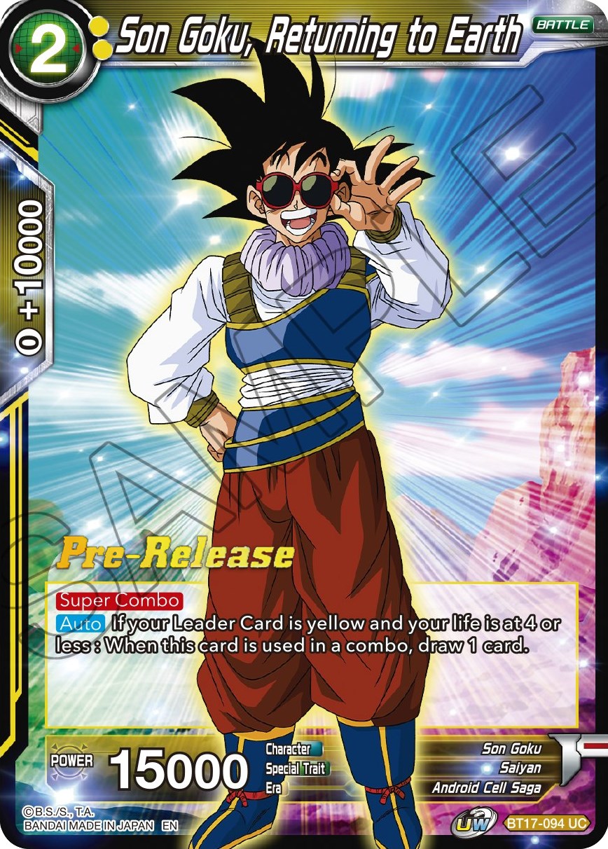 Son Goku, Returning to Earth (BT17-094) [Ultimate Squad Prerelease Promos] | Nerdhalla Games