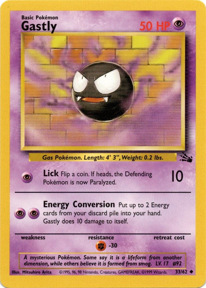 Gastly (33/62) [Fossil Unlimited] | Nerdhalla Games