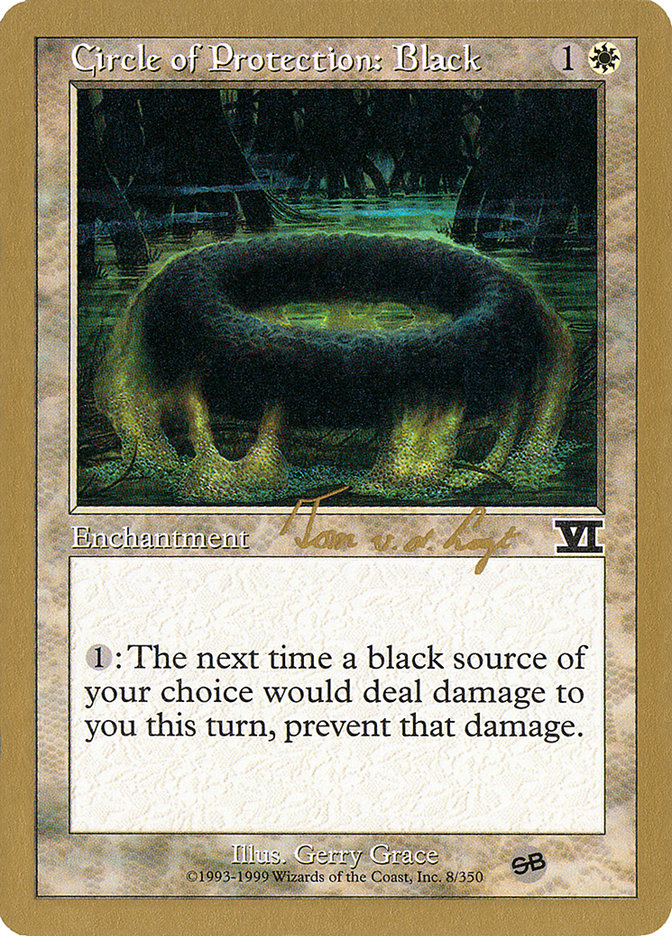 Circle of Protection: Black (Tom van de Logt) (SB) [World Championship Decks 2000] | Nerdhalla Games