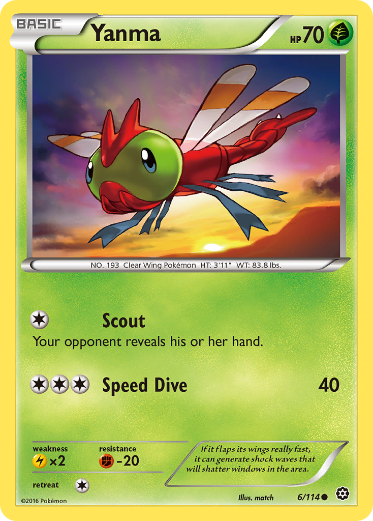 Yanma (6/114) [XY: Steam Siege] | Nerdhalla Games