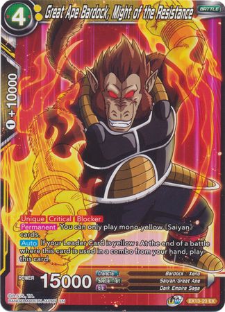 Great Ape Bardock, Might of the Resistance [EX13-23] | Nerdhalla Games