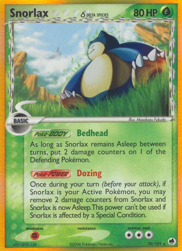 Snorlax (10/101) (Delta Species) [EX: Dragon Frontiers] | Nerdhalla Games