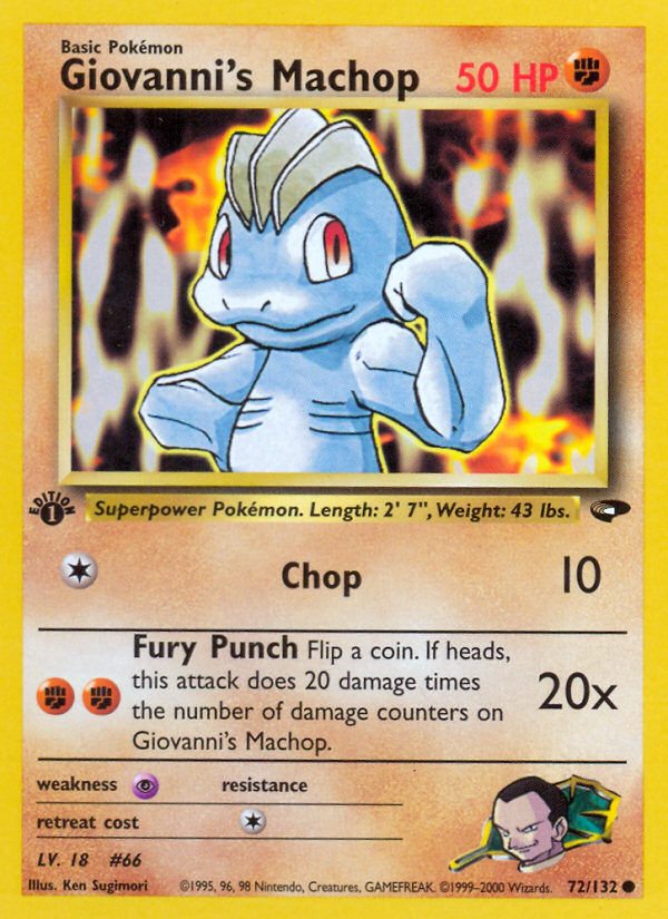 Giovanni's Machop (72/132) [Gym Challenge 1st Edition] | Nerdhalla Games