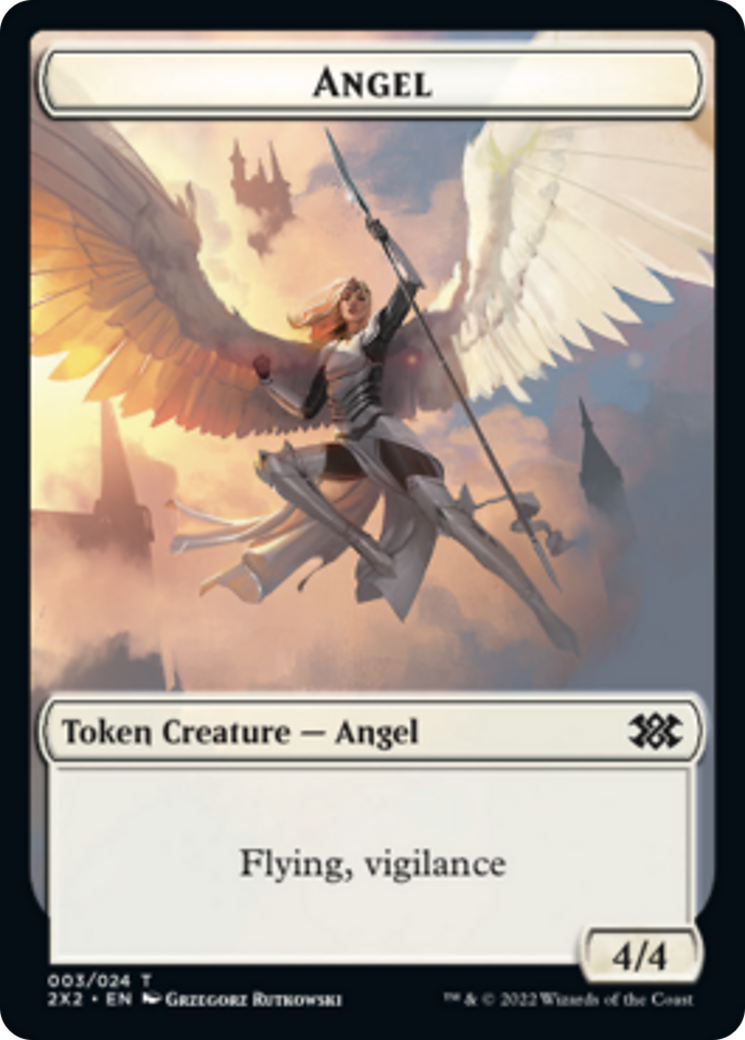 Drake // Angel Double-sided Token [Double Masters 2022 Tokens] | Nerdhalla Games