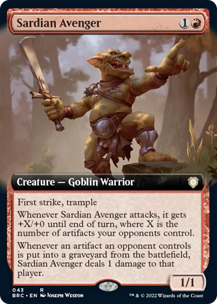 Sardian Avenger (Extended Art) [The Brothers' War Commander] | Nerdhalla Games