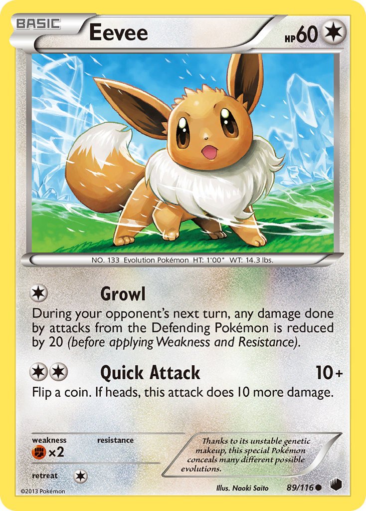 Eevee (89/116) [Black & White: Plasma Freeze] | Nerdhalla Games