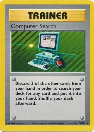 Computer Search (71/102) [Base Set Shadowless Unlimited] | Nerdhalla Games