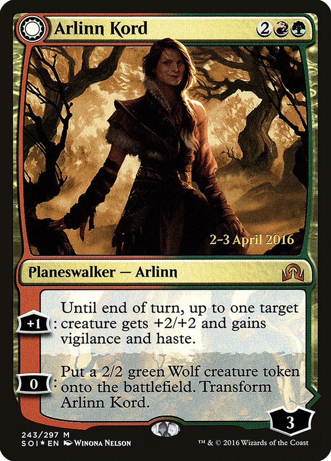 Arlinn Kord // Arlinn, Embraced by the Moon [Shadows over Innistrad Prerelease Promos] | Nerdhalla Games