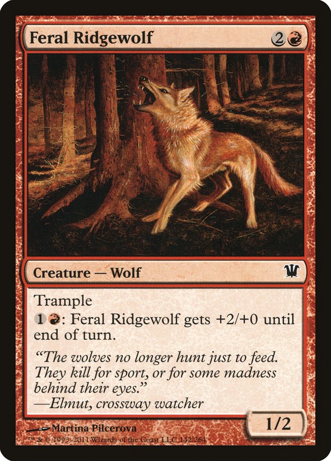 Feral Ridgewolf [Innistrad] | Nerdhalla Games