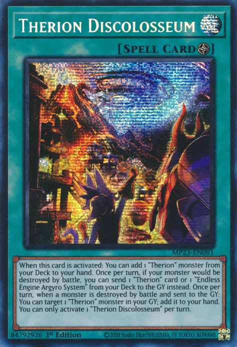 Therion Discolosseum [MP23-EN091] Prismatic Secret Rare | Nerdhalla Games