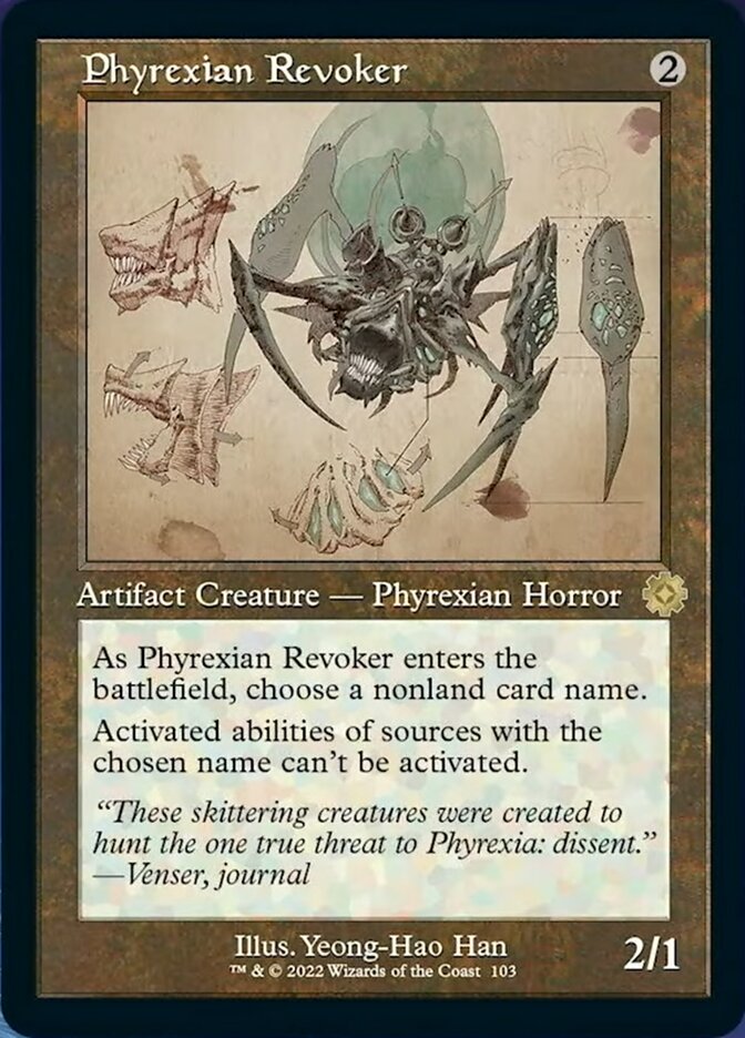 Phyrexian Revoker (Retro Schematic) [The Brothers' War Retro Artifacts] | Nerdhalla Games