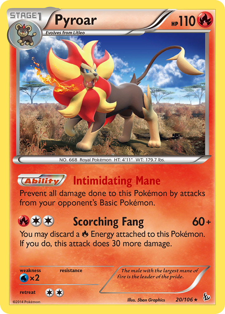 Pyroar (20/106) [XY: Flashfire] | Nerdhalla Games