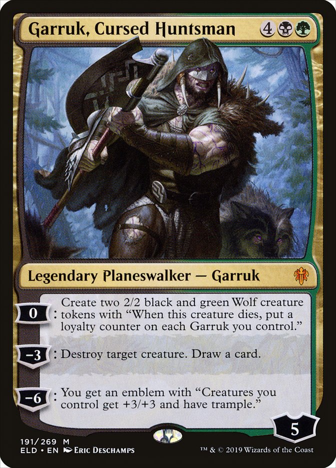 Garruk, Cursed Huntsman [Throne of Eldraine] | Nerdhalla Games