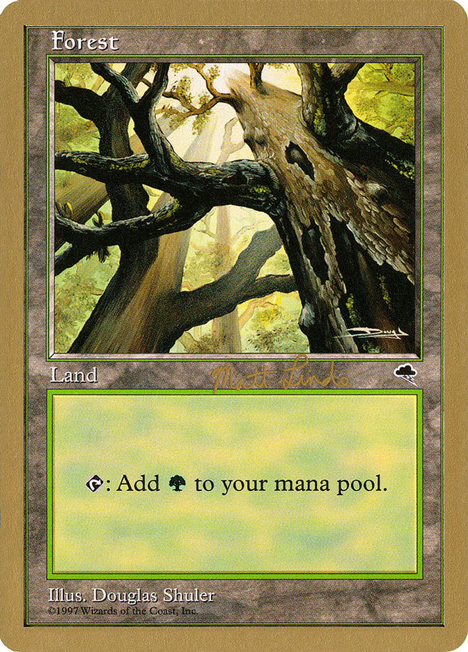 Forest (ml347a) (Matt Linde) [World Championship Decks 1999] | Nerdhalla Games