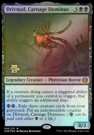 Drivnod, Carnage Dominus [Phyrexia: All Will Be One Prerelease Promos] | Nerdhalla Games