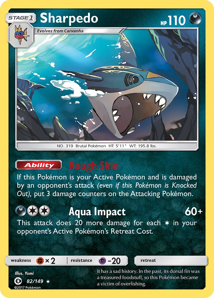 Sharpedo (82/149) (Cosmos Holo) (Blister Exclusive) [Sun & Moon: Base Set] | Nerdhalla Games