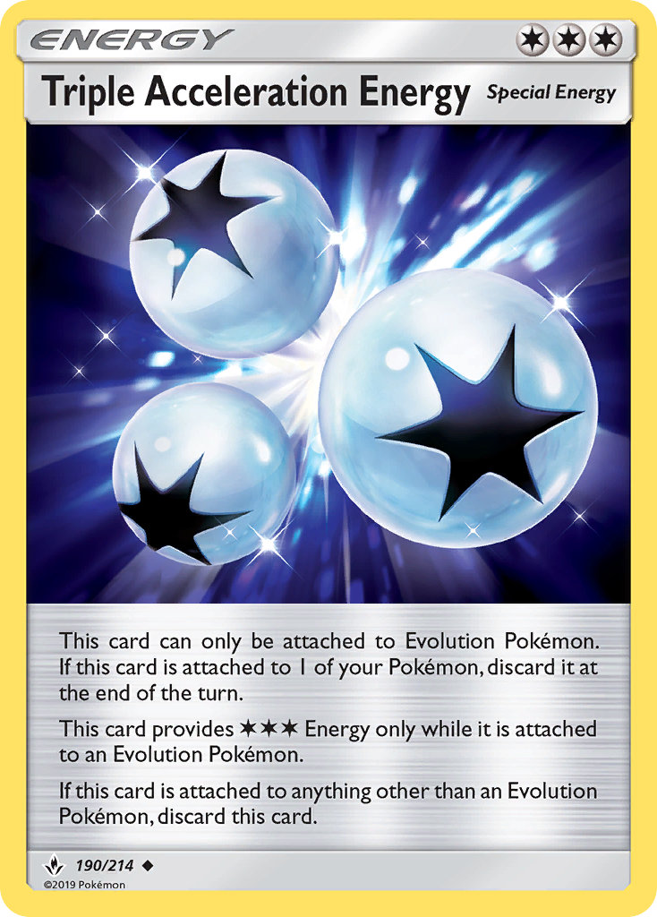 Triple Acceleration Energy (190/214) [Sun & Moon: Unbroken Bonds] | Nerdhalla Games