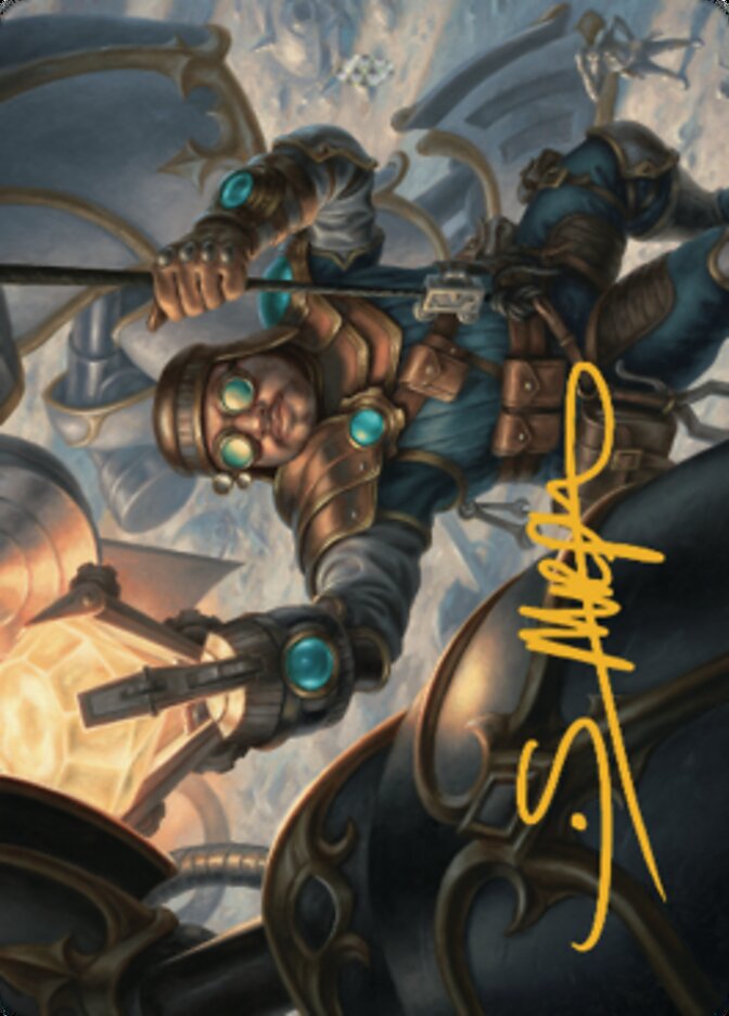 Powerstone Engineer Art Card (Gold-Stamped Signature) [The Brothers' War Art Series] | Nerdhalla Games