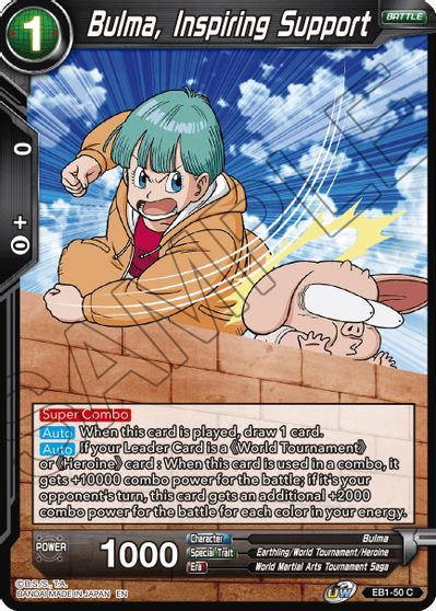 Bulma, Inspiring Support (EB1-50) [Battle Evolution Booster] | Nerdhalla Games