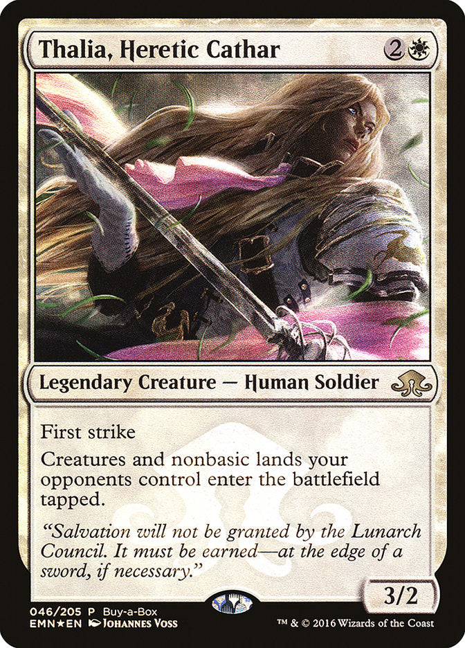 Thalia, Heretic Cathar (Buy-A-Box) [Eldritch Moon Promos] | Nerdhalla Games