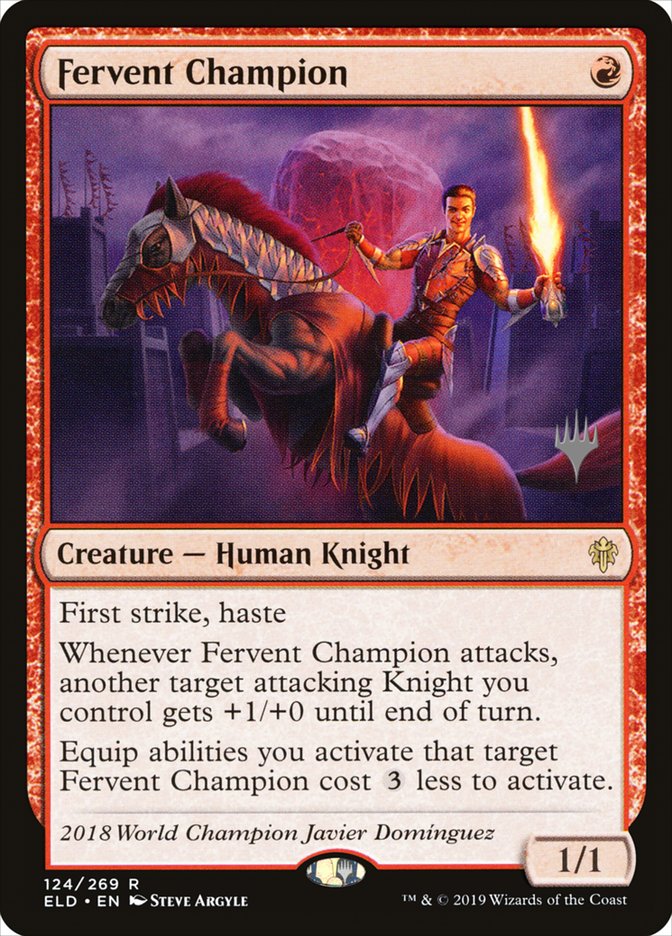 Fervent Champion (Promo Pack) [Throne of Eldraine Promos] | Nerdhalla Games