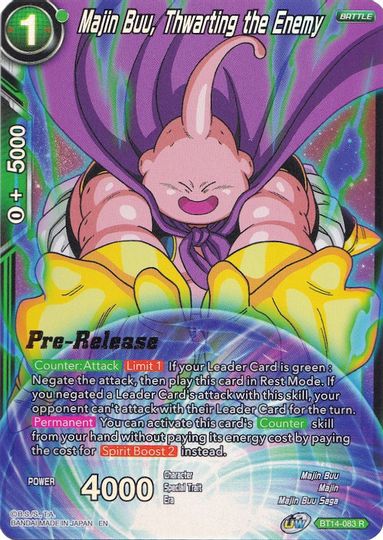 Majin Buu, Thwarting the Enemy (BT14-083) [Cross Spirits Prerelease Promos] | Nerdhalla Games