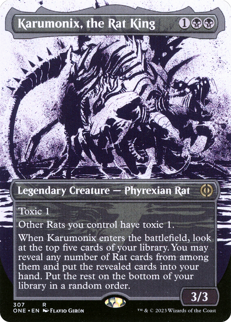 Karumonix, the Rat King (Borderless Ichor) [Phyrexia: All Will Be One] | Nerdhalla Games