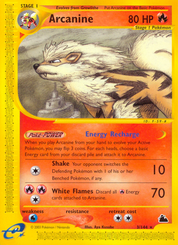 Arcanine (3/144) [Skyridge] | Nerdhalla Games