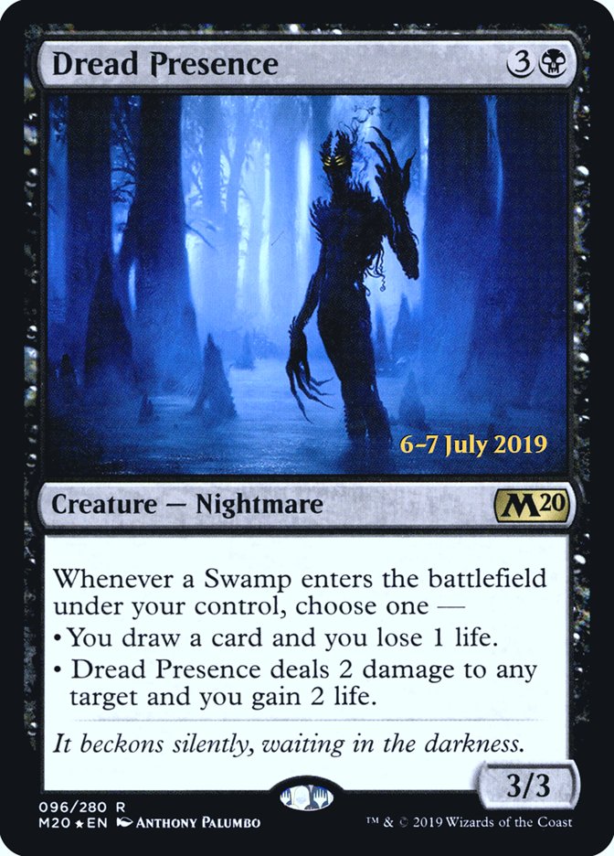 Dread Presence  [Core Set 2020 Prerelease Promos] | Nerdhalla Games