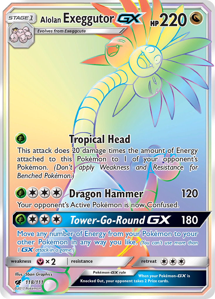 Alolan Exeggutor GX (118/111) [Sun & Moon: Crimson Invasion] | Nerdhalla Games