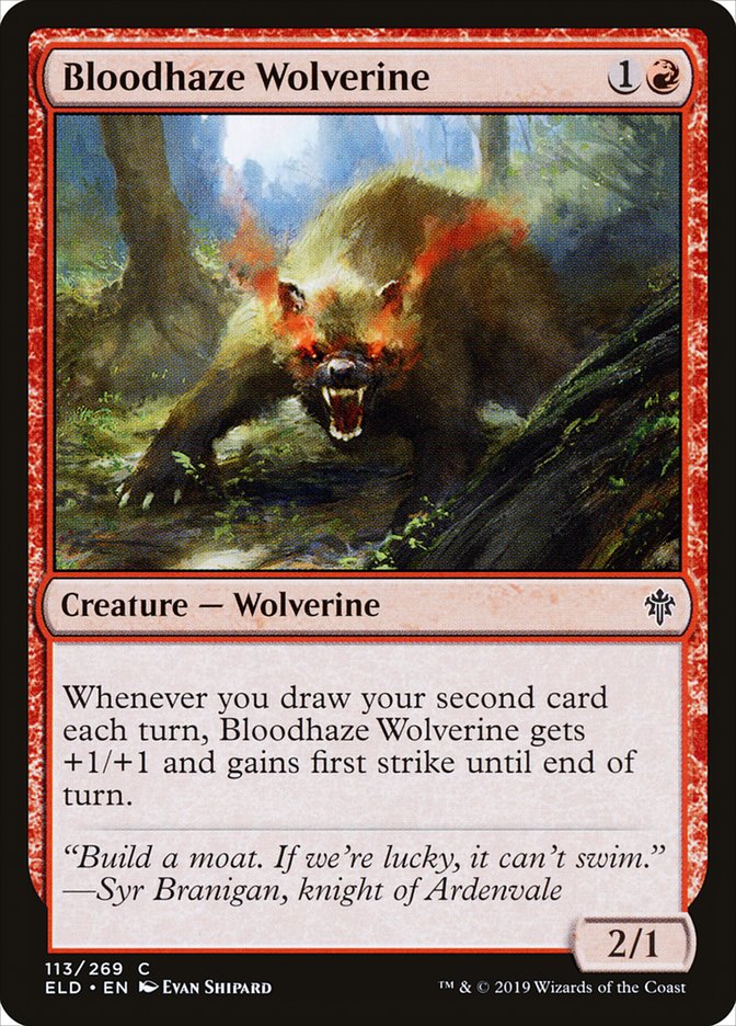 Bloodhaze Wolverine [Throne of Eldraine] | Nerdhalla Games