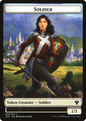 Human Soldier (005) // Drake Double-sided Token [Commander 2020 Tokens] | Nerdhalla Games