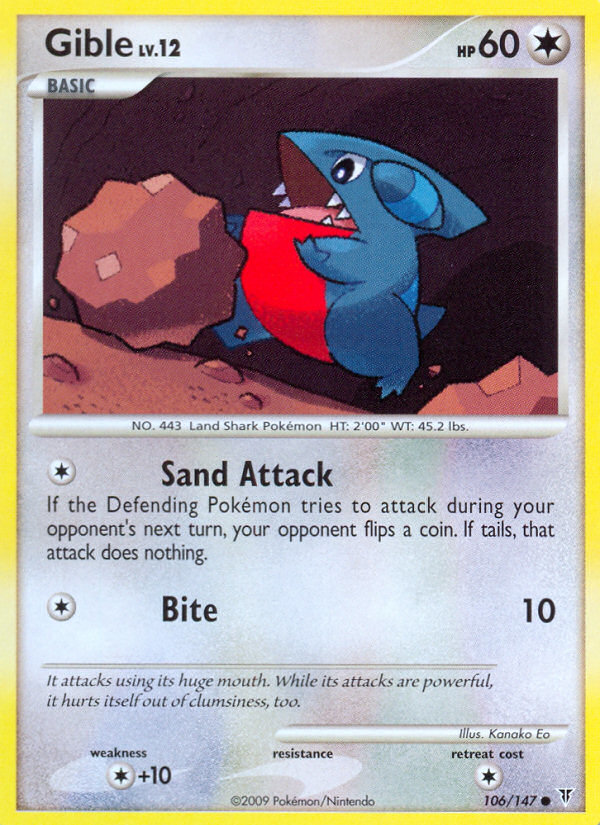 Gible (106/147) [Platinum: Supreme Victors] | Nerdhalla Games