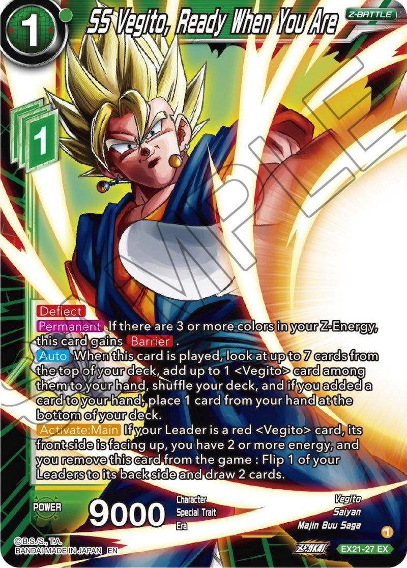 SS Vegito, Ready When You Are (EX21-27) [5th Anniversary Set] | Nerdhalla Games