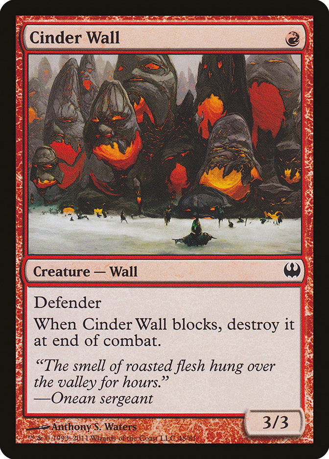 Cinder Wall [Duel Decks: Knights vs. Dragons] | Nerdhalla Games