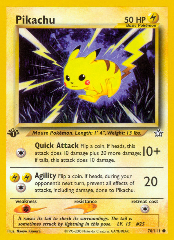 Pikachu (70/111) [Neo Genesis 1st Edition] | Nerdhalla Games