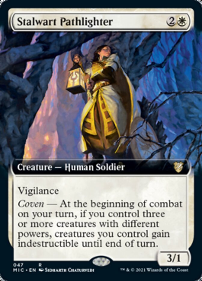 Stalwart Pathlighter (Extended) [Innistrad: Midnight Hunt Commander] | Nerdhalla Games