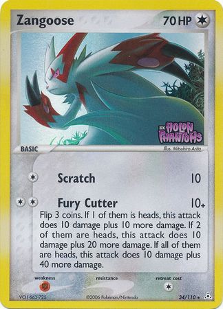 Zangoose (34/110) (Stamped) [EX: Holon Phantoms] | Nerdhalla Games